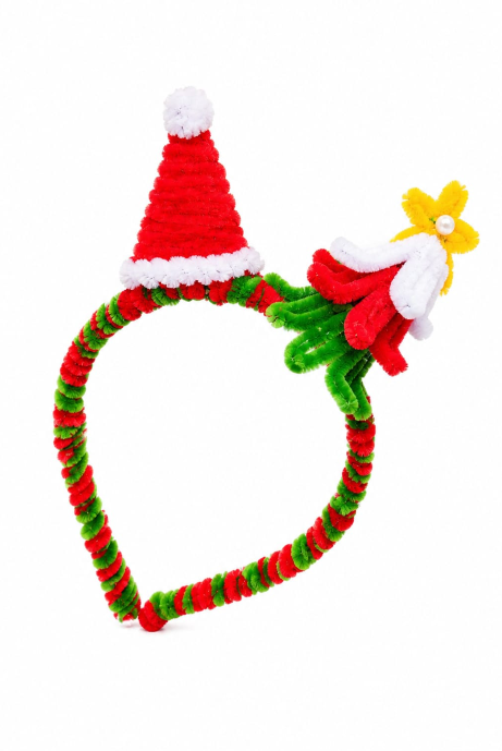 Festive Christmas Pipe Cleaner Headband